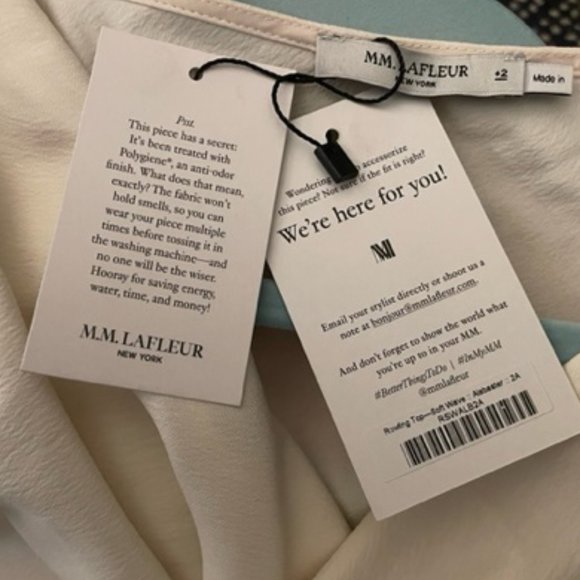 Power Casual MM Lafleur The Rowling Top - Eco Soft Wave - Alabaster - Picture 2 of 7